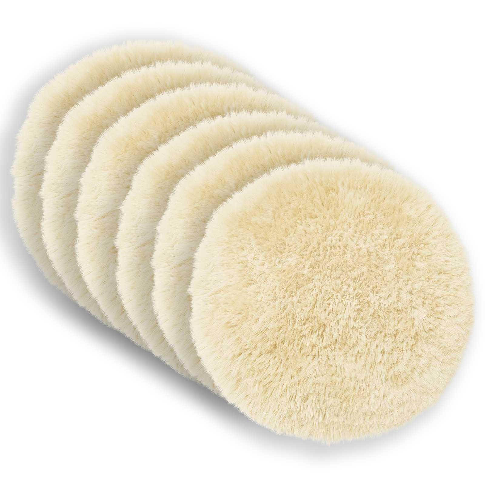 Pudebetræk 6 stk HEERLEN cremefarvet Ø 60 cm i PV fleece