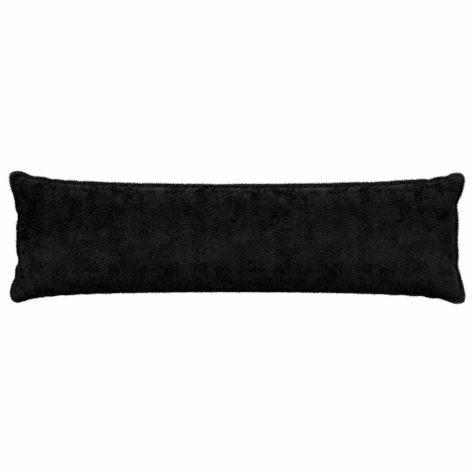 vidaXL Pudebetræk HOUTEN Sort 40 x 145 cm Faux Kanin Pels