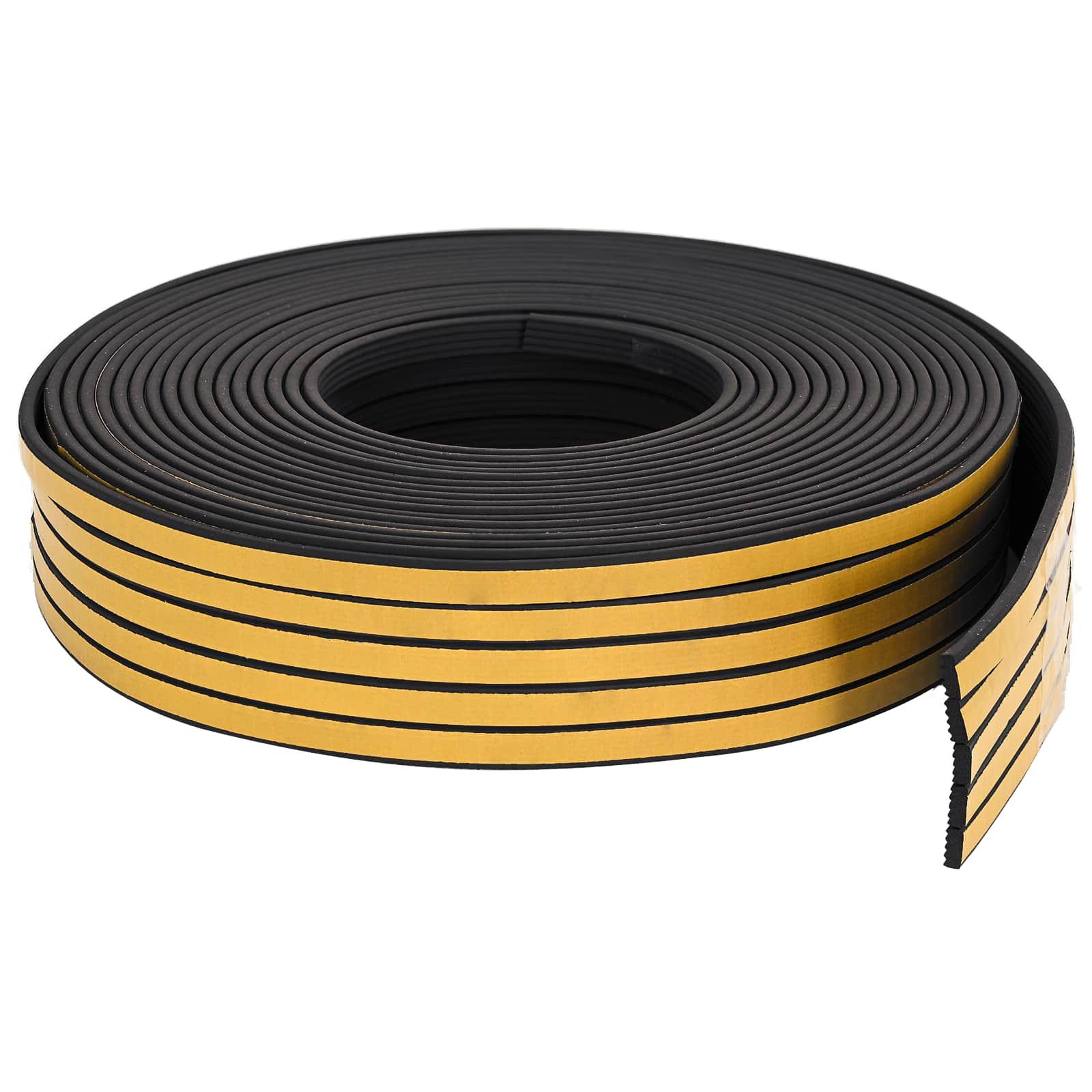 vidaXL Selvklebende vindues tætningsbånd Sort 10 x 4 mm 50 m EPDM-skum