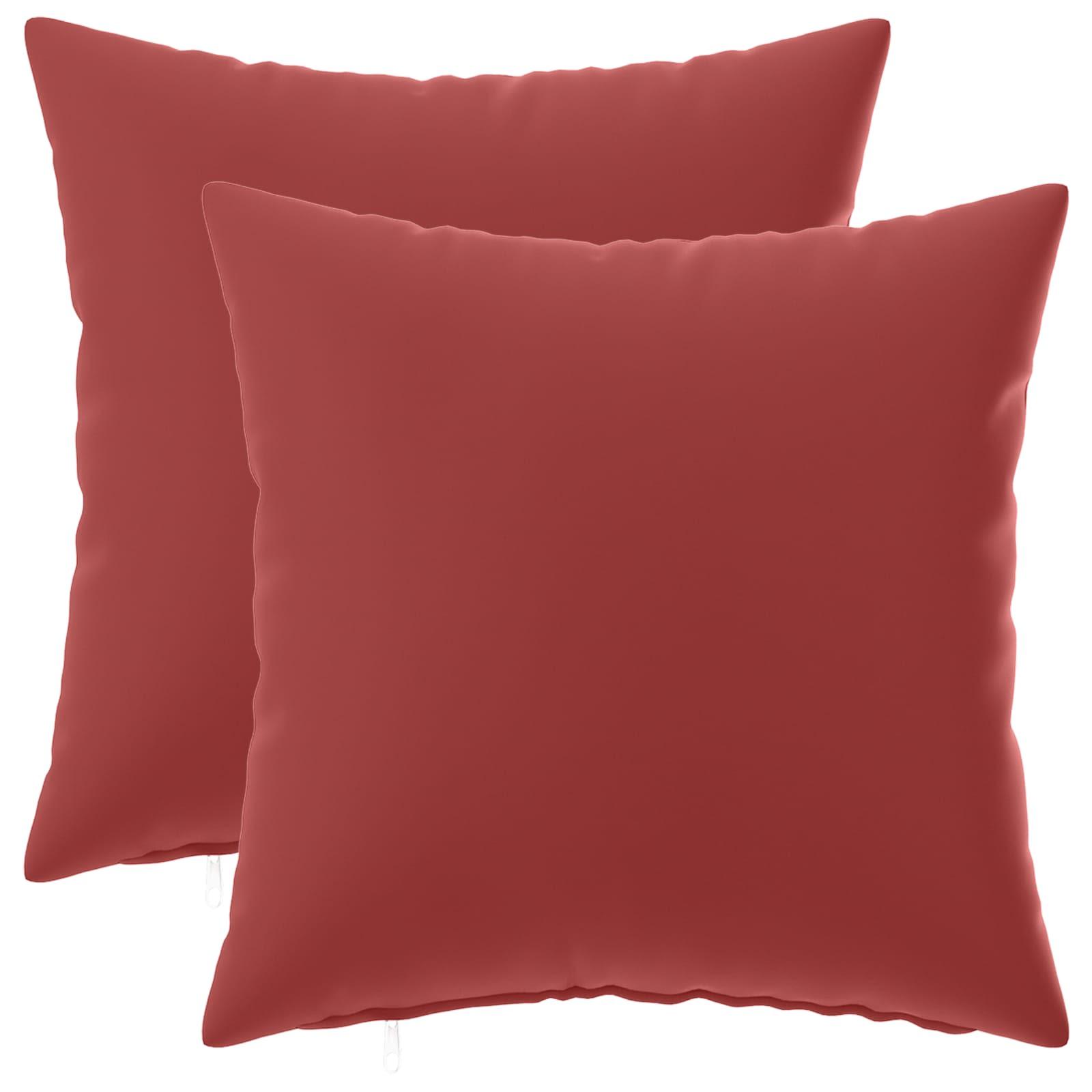 Pudebetræk 2 stk HEERLEN vinrød 45 x 45 cm i polyester