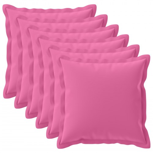 Pudebetræk 6 stk. HOUTEN lyserød 60 x 60 cm polyester
