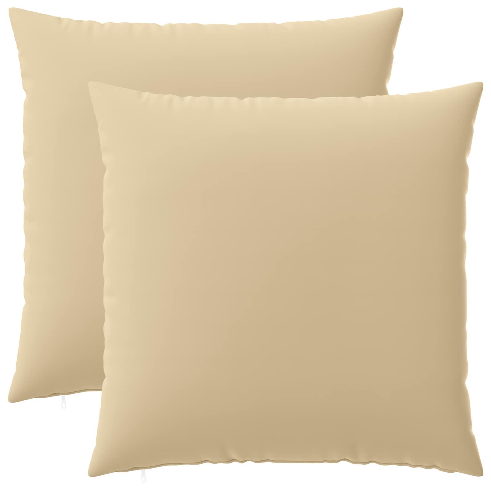 Pudebetræk 2 stk HEERLEN beige 65 x 65 cm i polyester