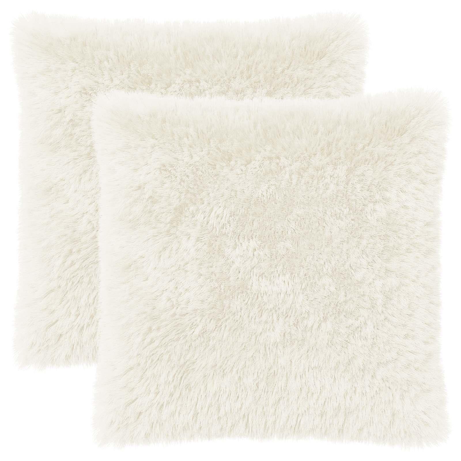 Pudebetræk 2 stk HEERLEN hvid 60 x 60 cm i PV fleece