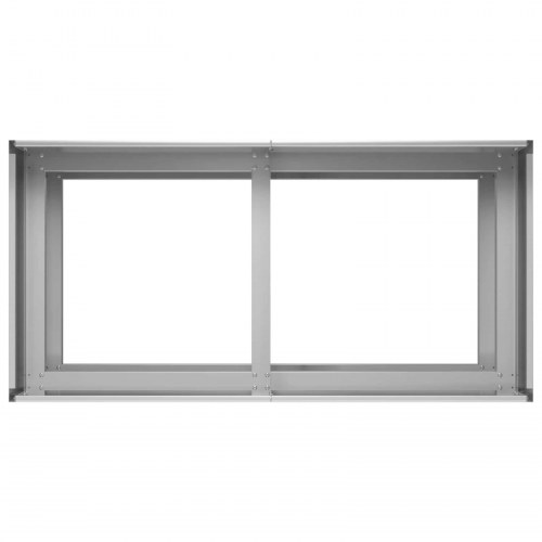 Blomsterkrukke til haven i sølv 80 x 40 x 60 cm galvaniseret stål