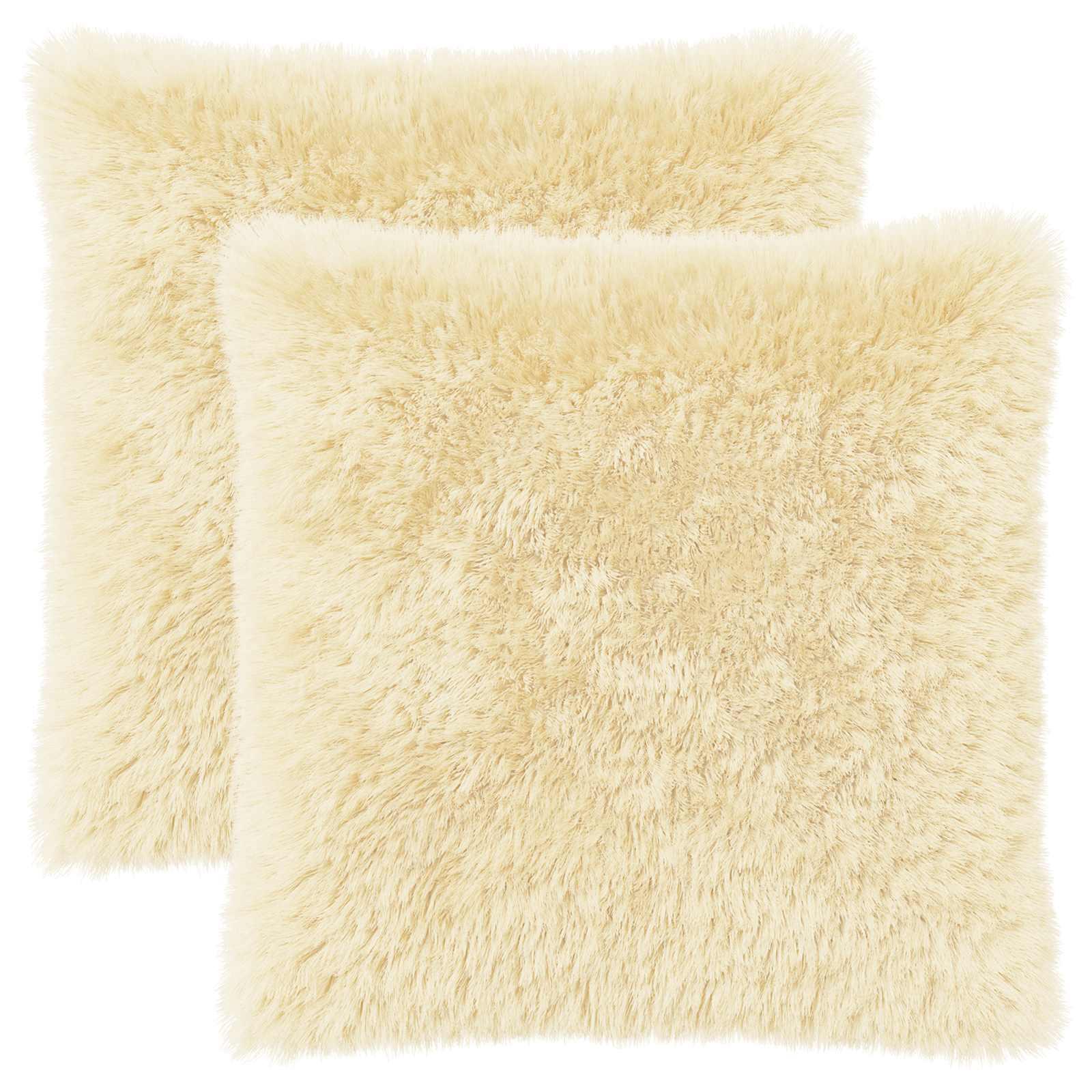 vidaXL Pudebetræk 2 pcs HEERLEN Cremefarvet 60 x 60 cm PV Fleece