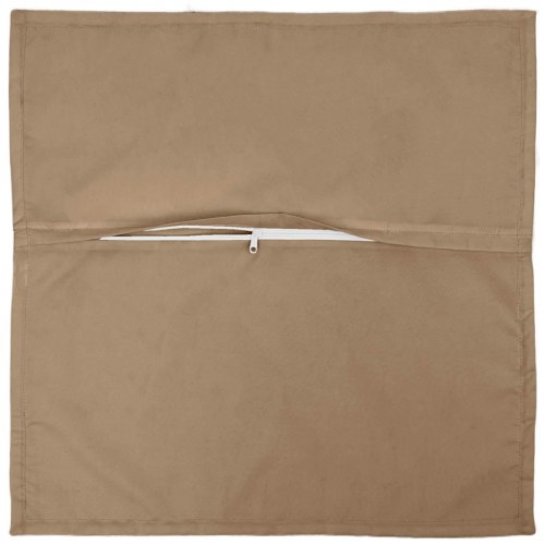 Pudebetræk HOUTEN 6 stk. gråbrun 80 x 80 cm i polyester