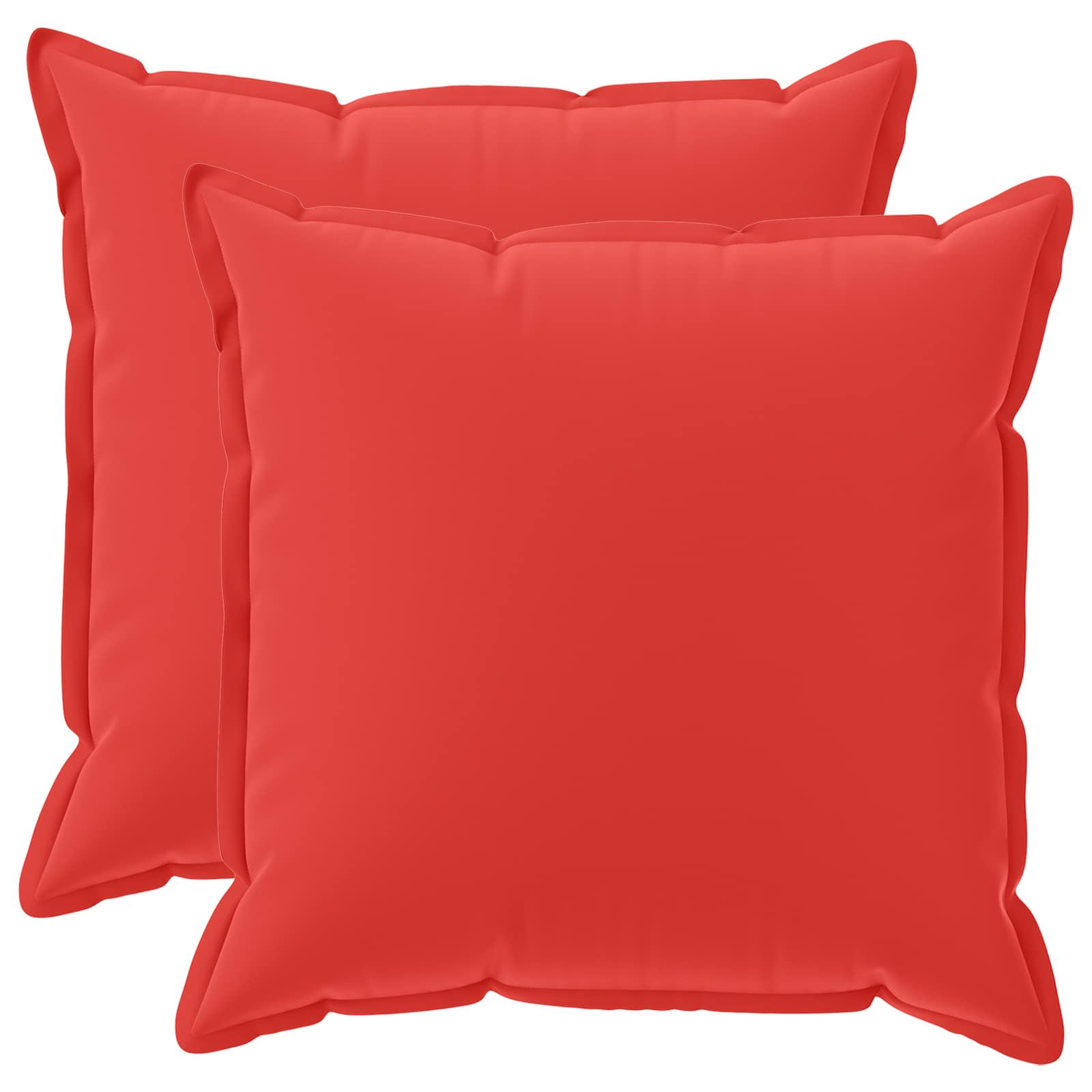 Pudebetræk 2 stk. HOUTEN rød 80 x 80 cm i polyester