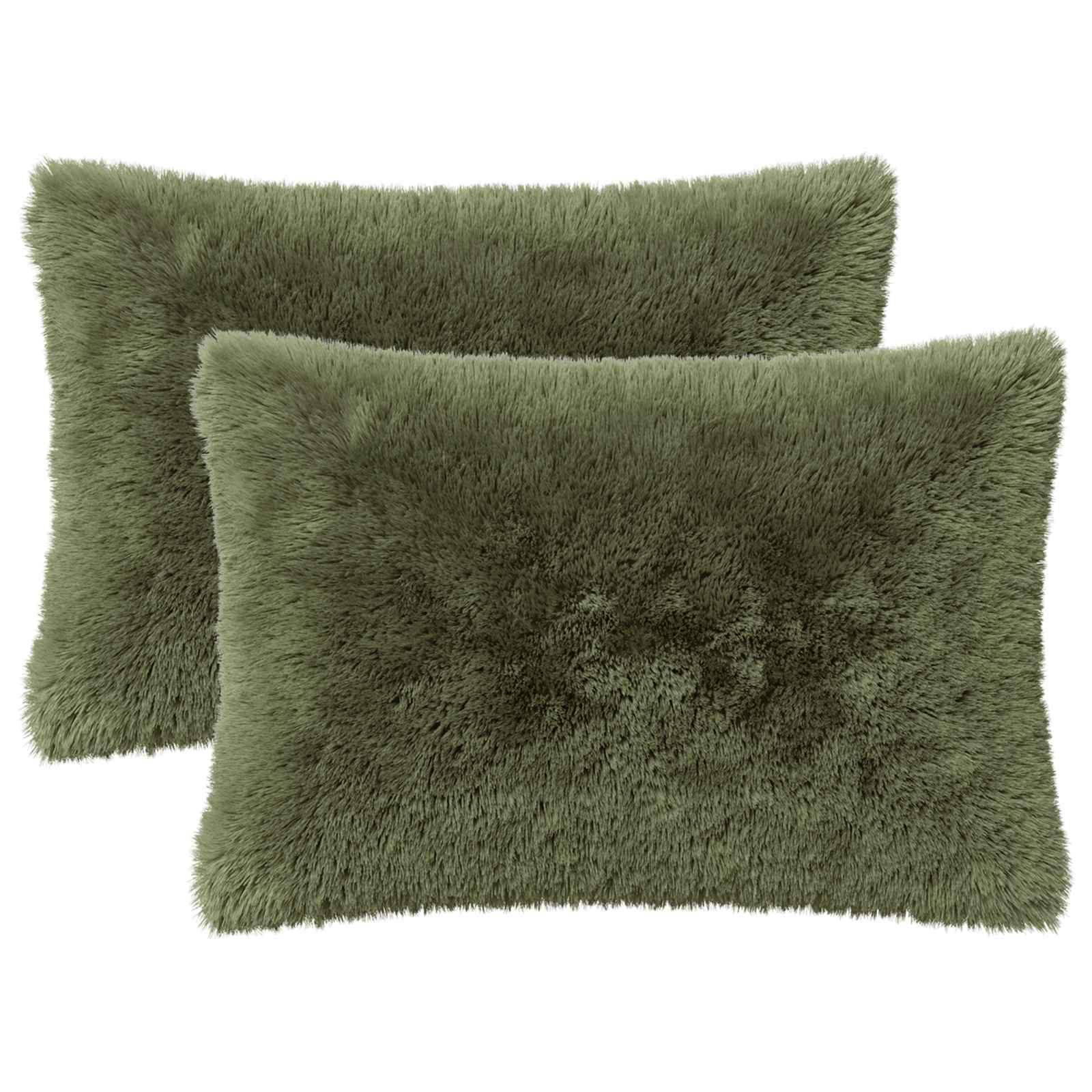 Pudebetræk 2 stk HEERLEN grøn 50 x 70 cm i PV fleece