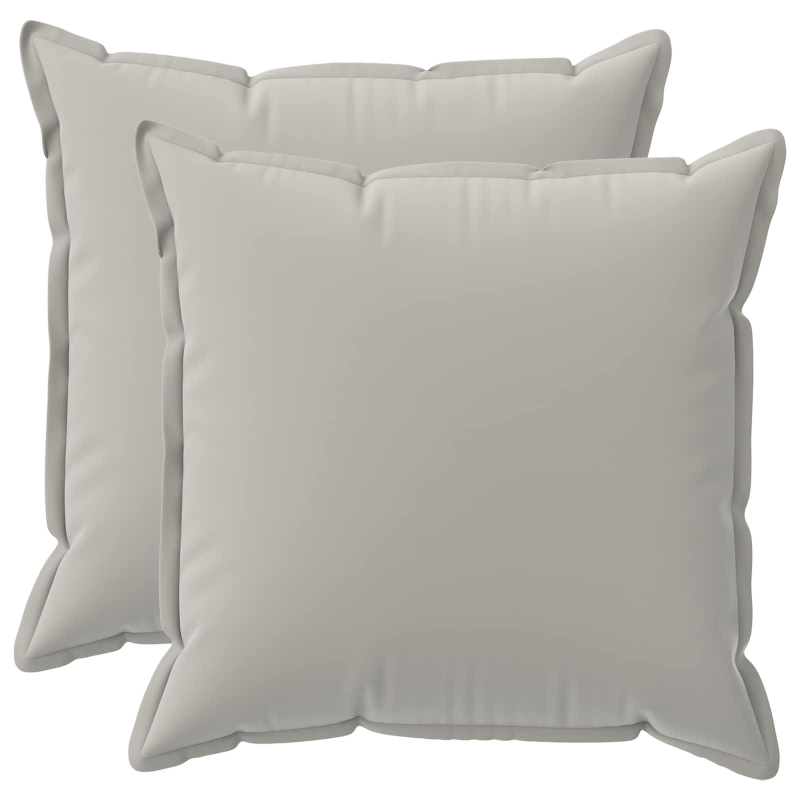 Pudebetræk HOUTEN 2 stk. grå 80 x 80 cm i polyester