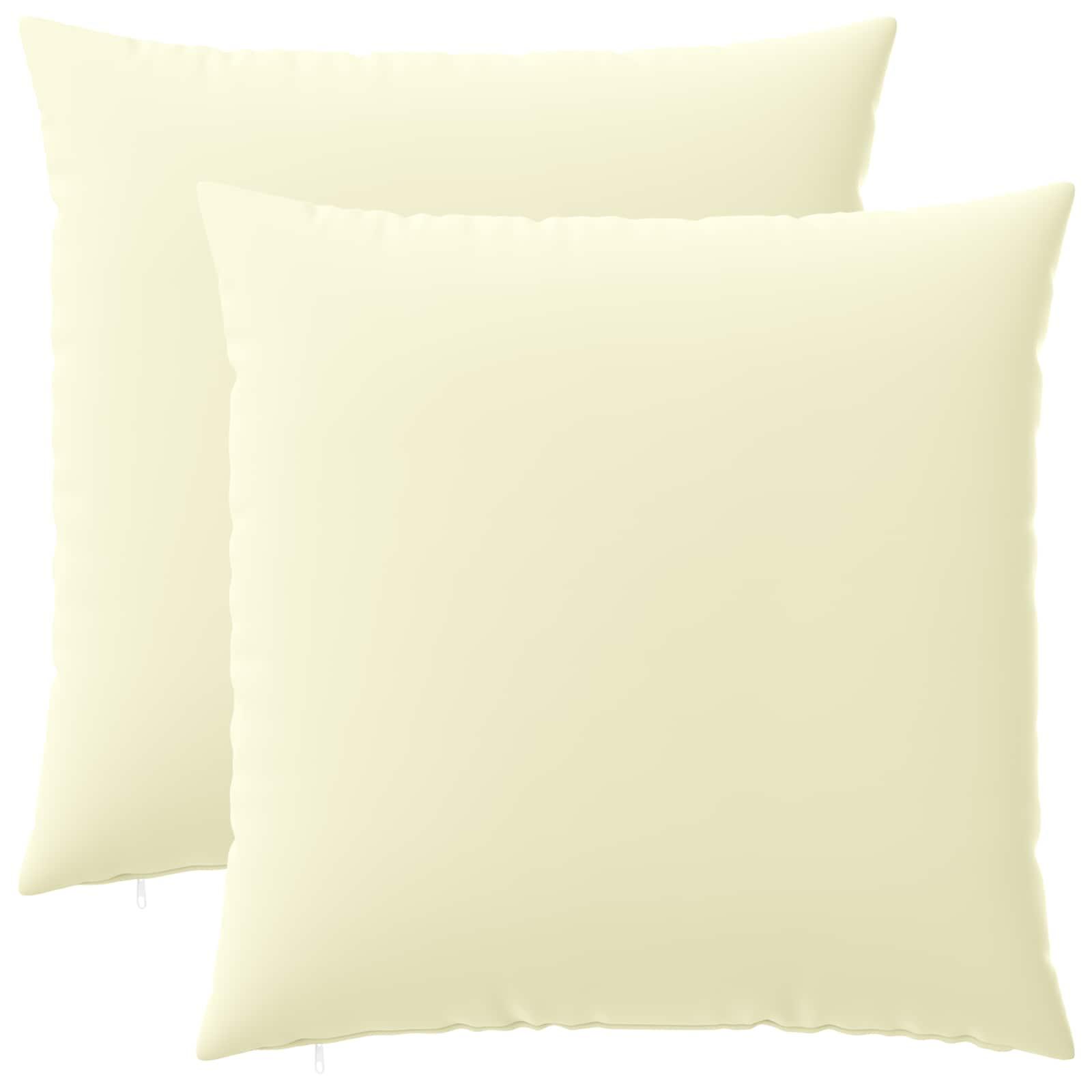 Pudebetræk HEERLEN 2 stk cremefarvet 60 x 60 cm i polyester