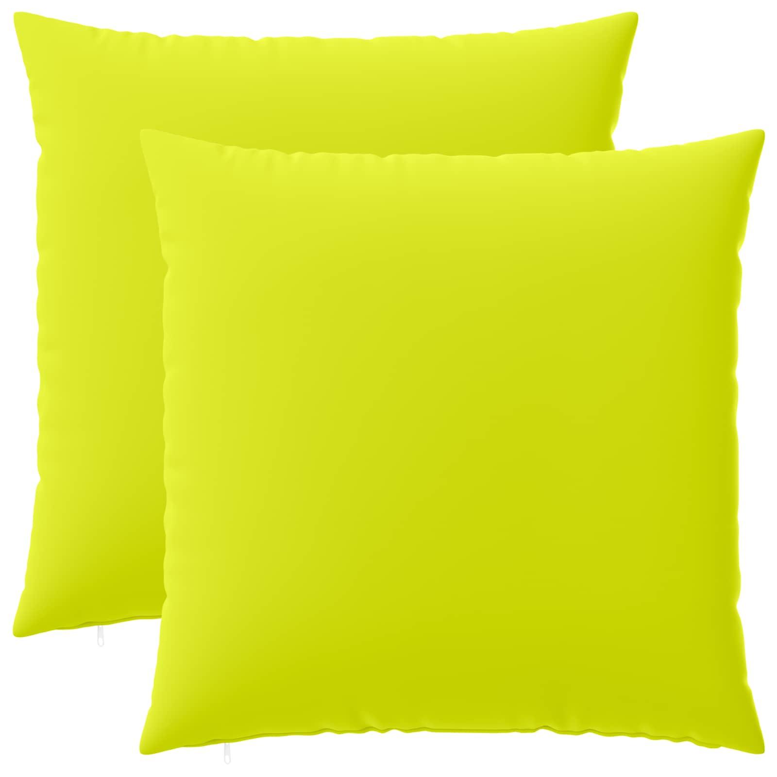 Pudebetræk HEERLEN 2 stk lys grøn 60 x 60 cm i polyester
