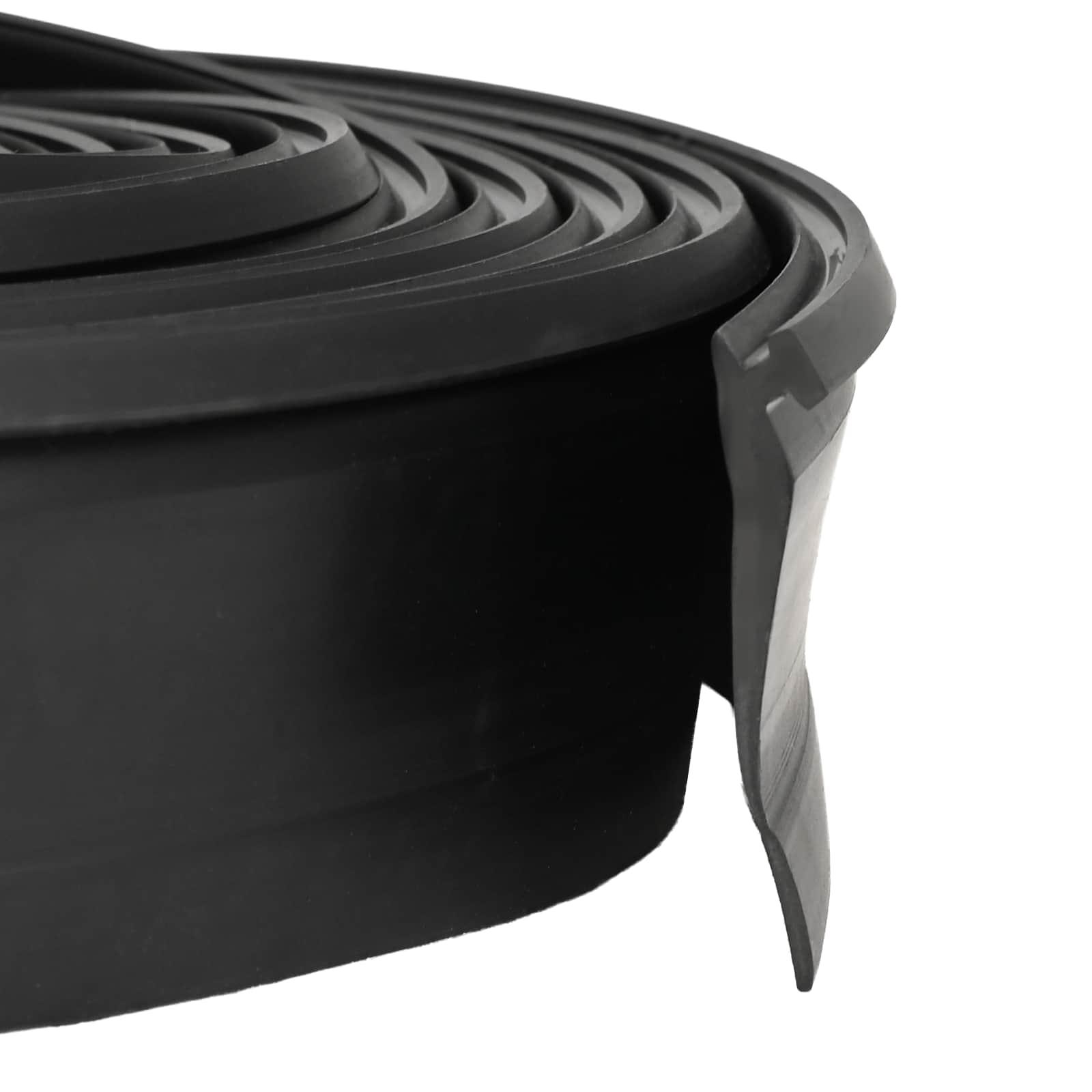 vidaXL Garage Dør Tætning Sort 52 x 2 mm 4,5 m PVC