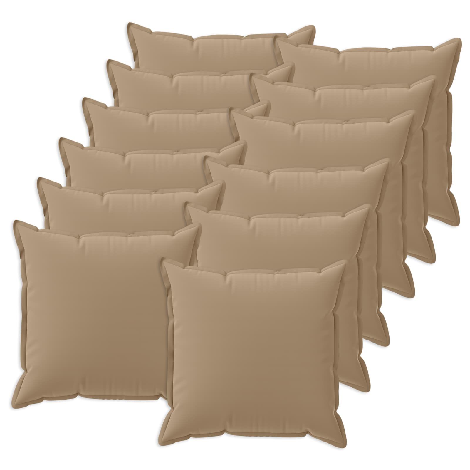 Pudebetræk 12 stk. HOUTEN gråbrun 40 x 40 cm i polyester