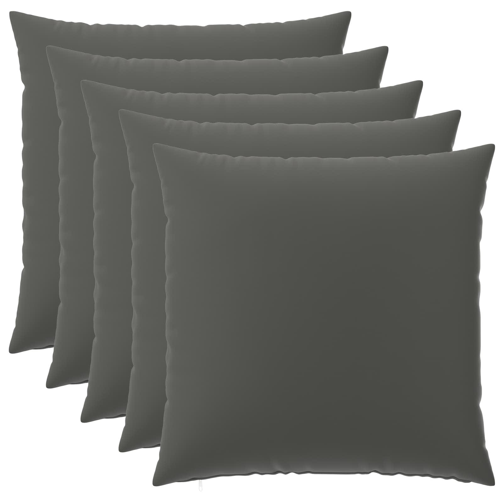 Pudebetræk HEERLEN 6 stk antracit 60 x 60 cm i polyester