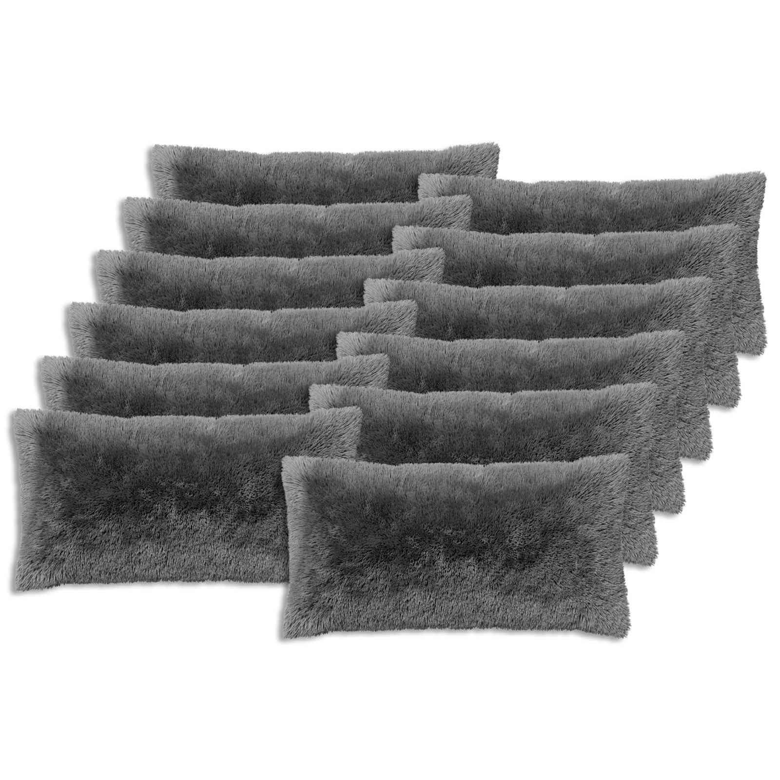 Pudebetræk HEERLEN 12 stk lysegrå 40 x 80 cm i PV fleece