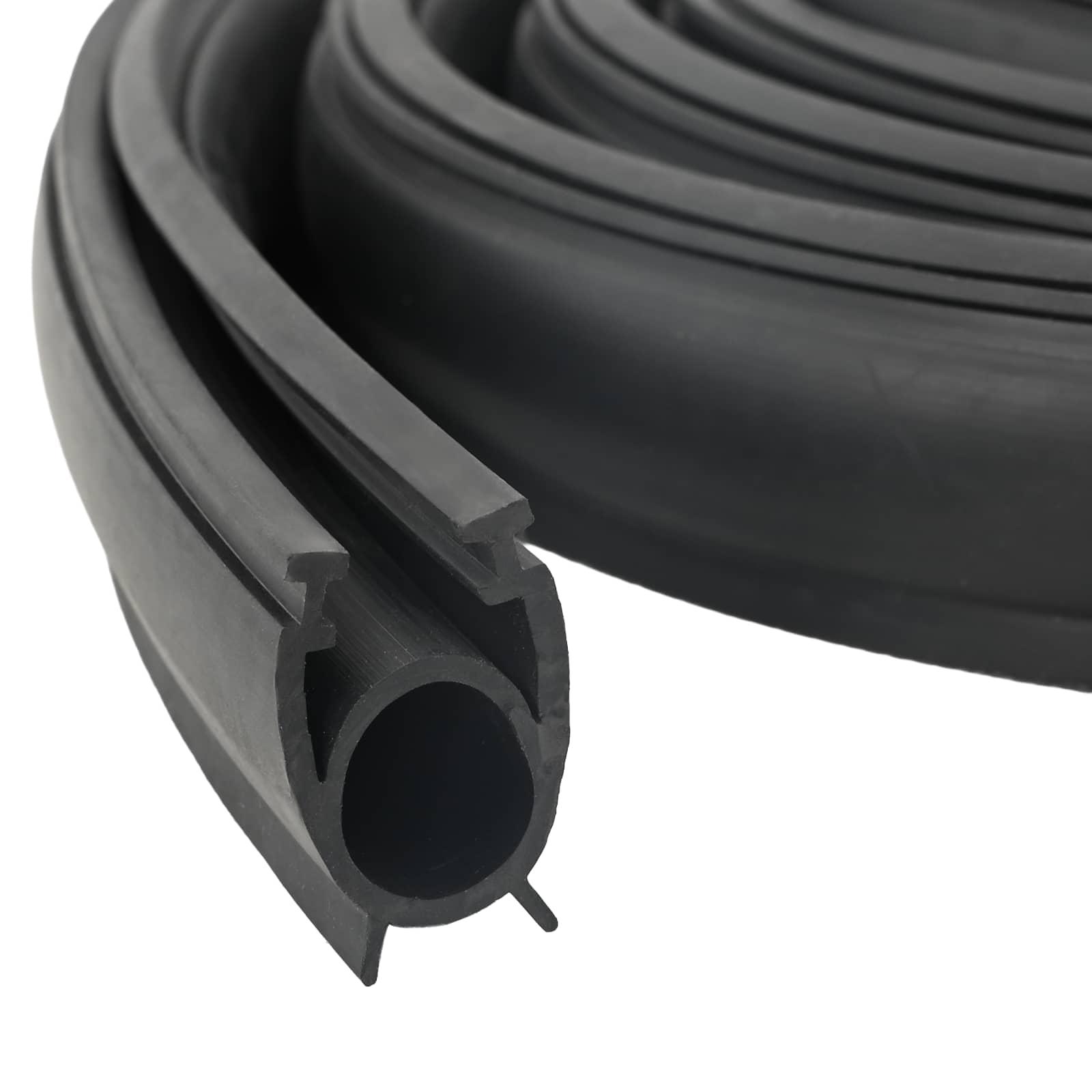 vidaXL Garage Dør Tætning Sort 41 x 33 mm 4 m PVC