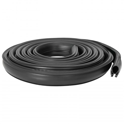 Garageportstætning sort 4 m 33 x 41 mm PVC