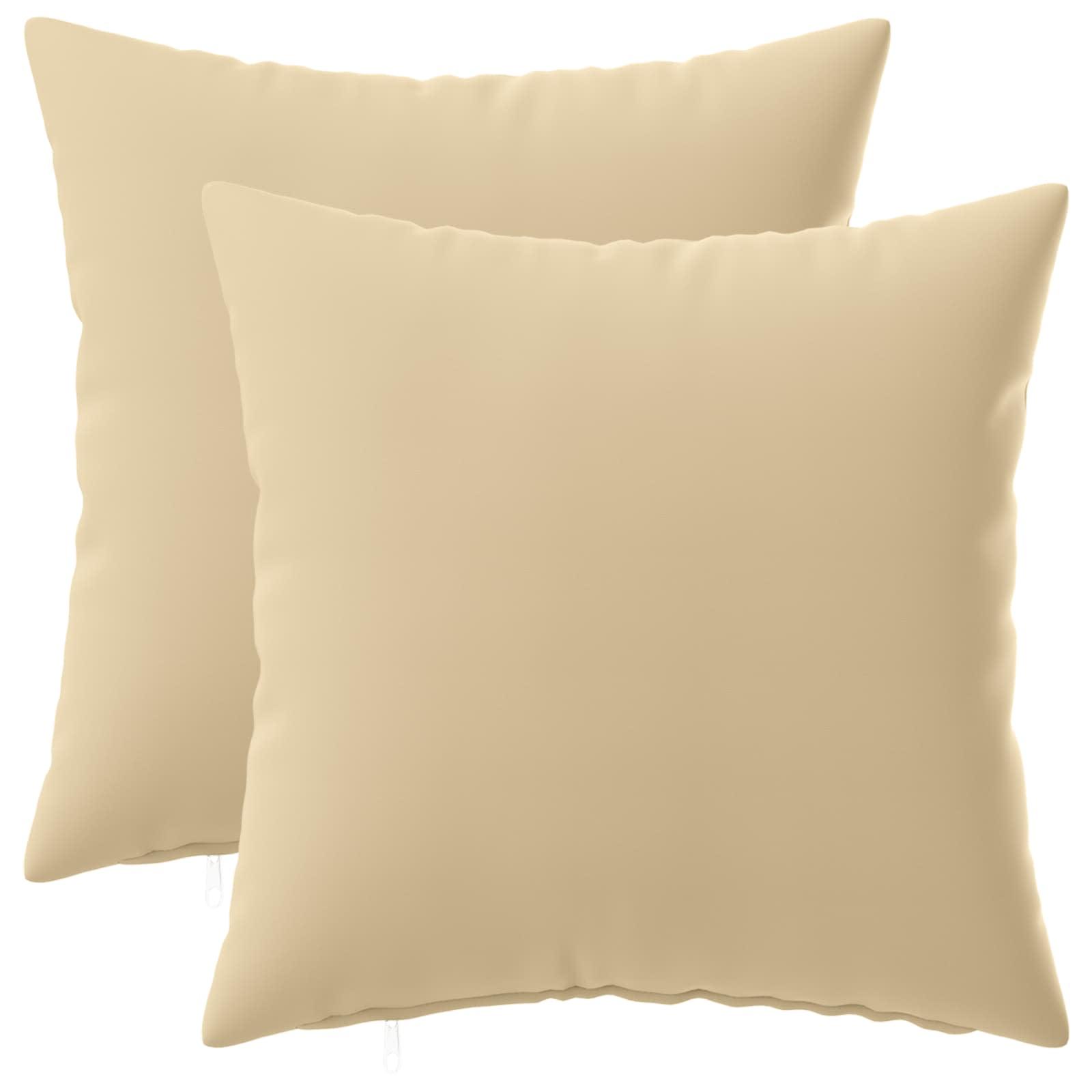 Pudebetræk 2 stk HEERLEN beige 35 x 35 cm i polyester