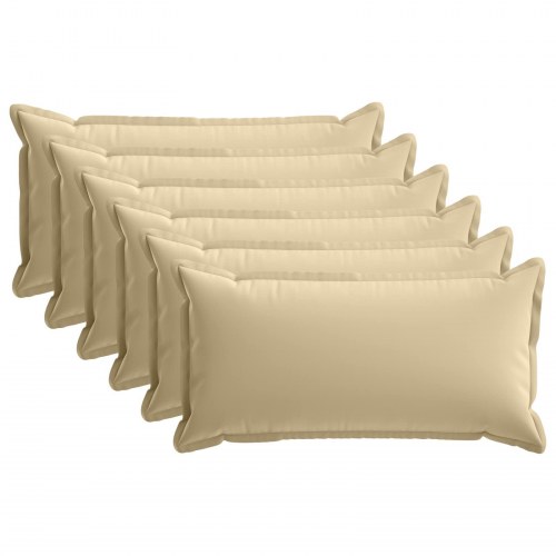 Pudebetræk HOUTEN 6 stk. beige 40 x 80 cm i polyester