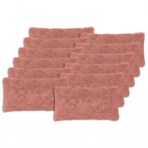 Pudebetræk HEERLEN lyserød 40 x 80 cm PV fleece 12 stk