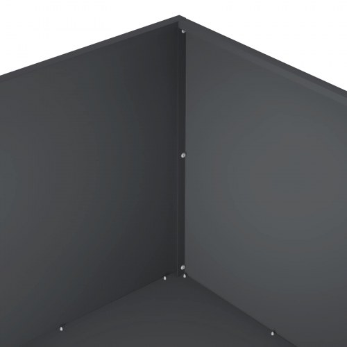 Blomsterkrukke 2 stk. antracit 100 x 100 x 40 cm