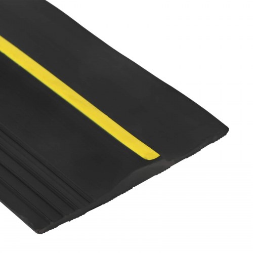Garage gulvforsegling sort og gul 12 x 90 mm 3 m PVC