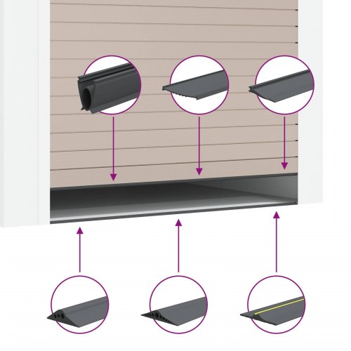 Garage gulvforsegling sort og gul 12 x 90 mm 3 m PVC