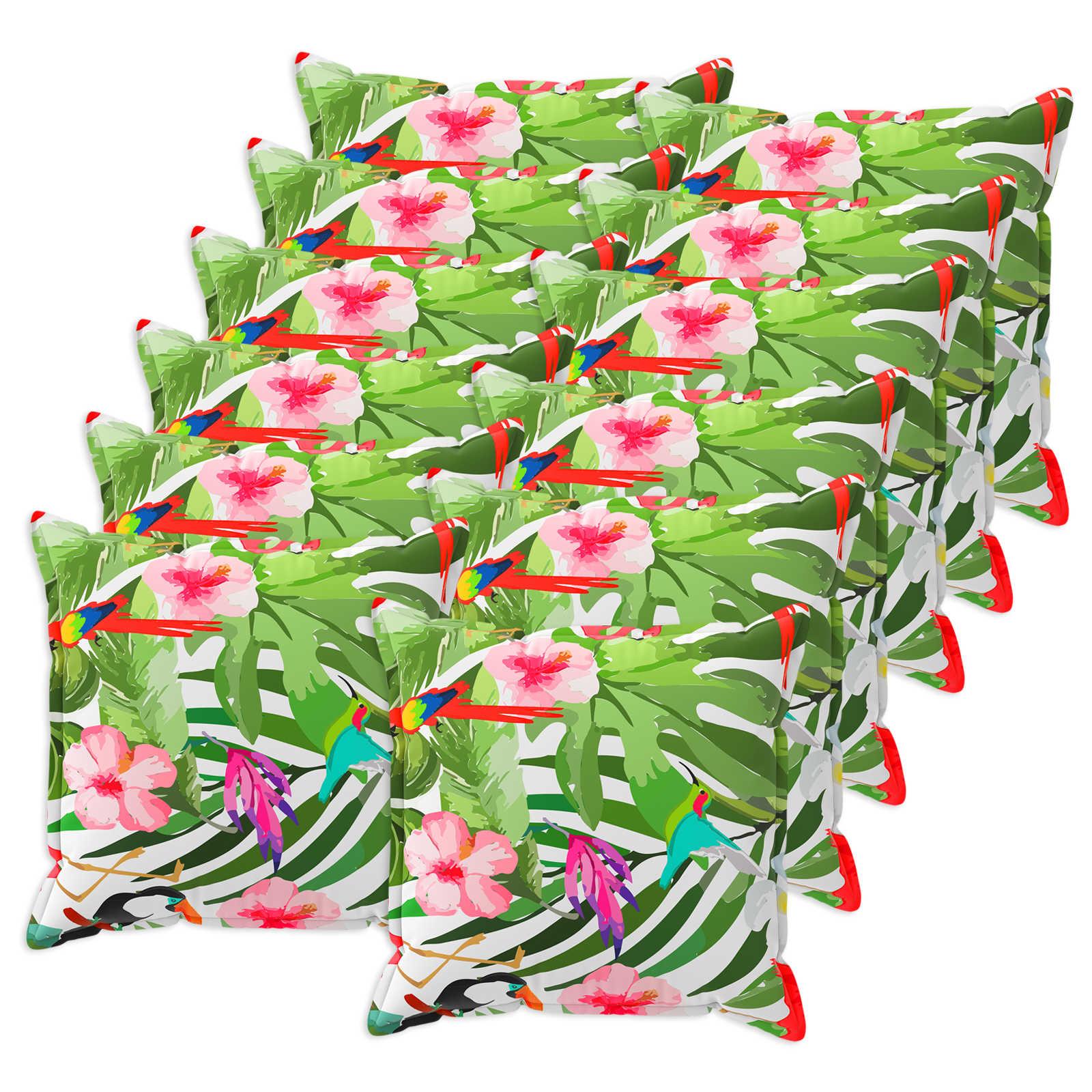 Pudebetræk HOUTEN 12 stk. 40 x 40 cm sort polyester
