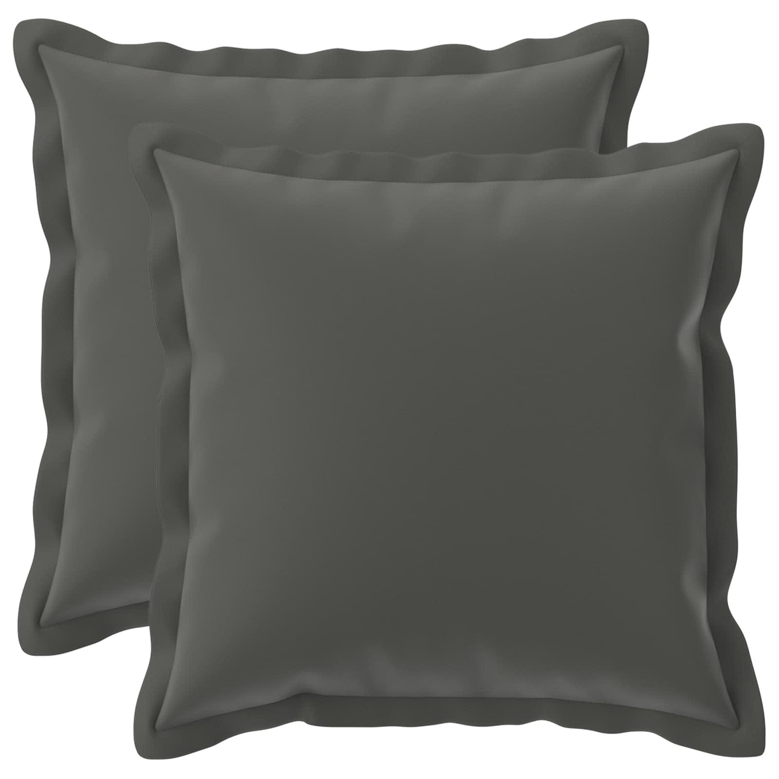 Pudebetræk 2 stk. HOUTEN antracit 40 x 40 cm i polyester