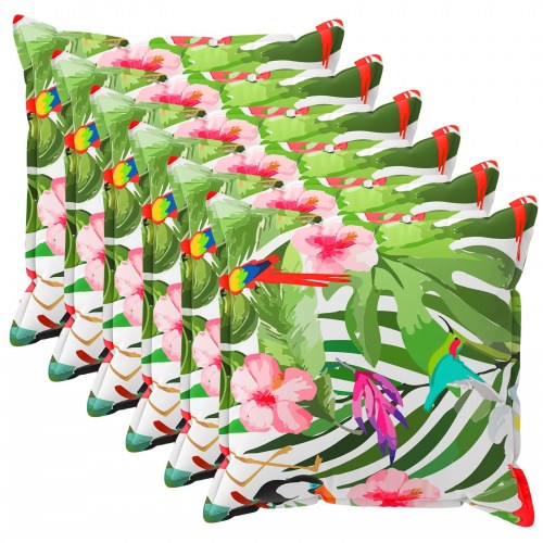 Pudebetræk 6 stk. HOUTEN sort 50 x 50 cm i polyester