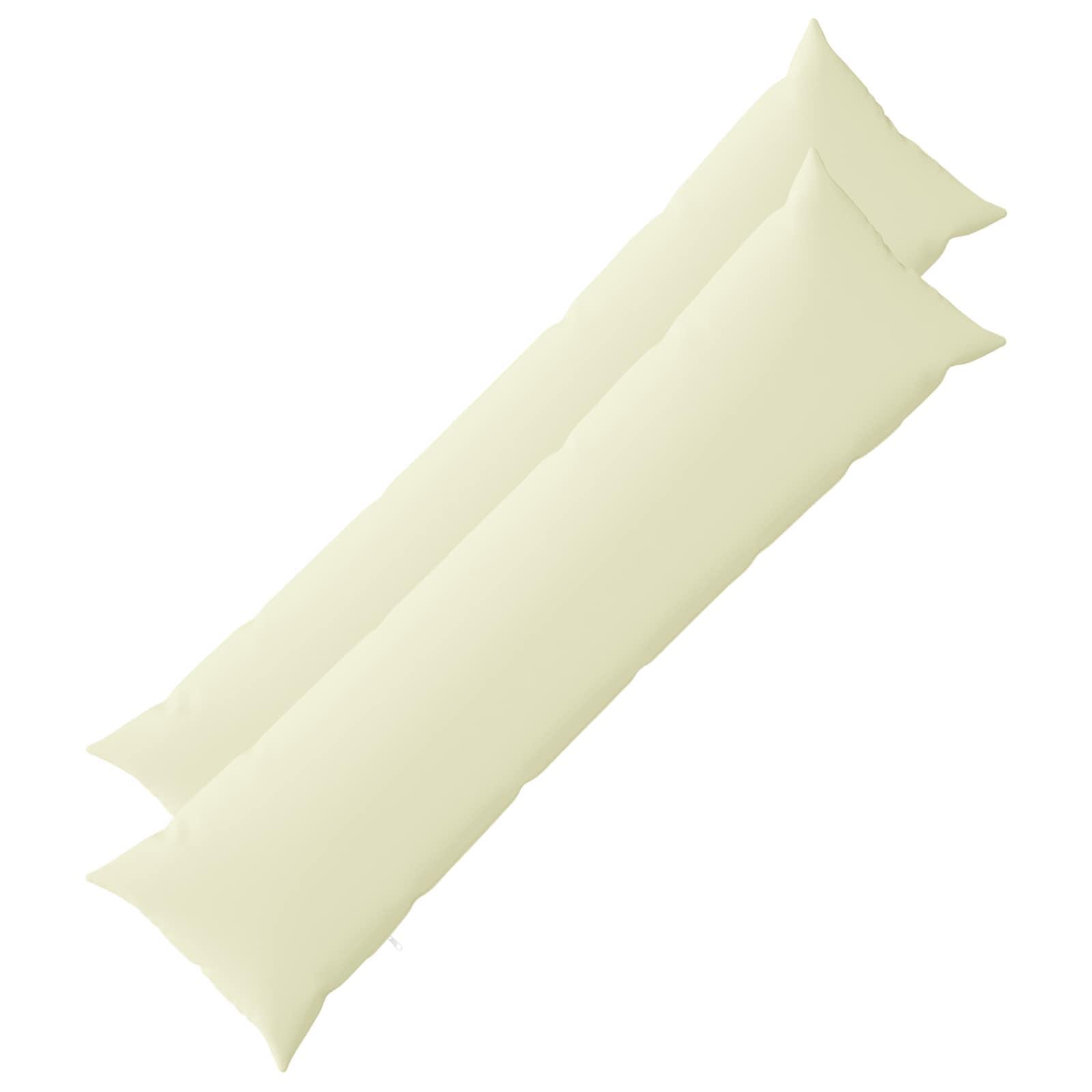 Pudebetræk 2 stk HEERLEN cremefarvet 40 x 145 cm i polyester