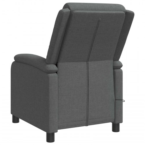 Massage lænestol med reclinerfunktion - mørkegrå
