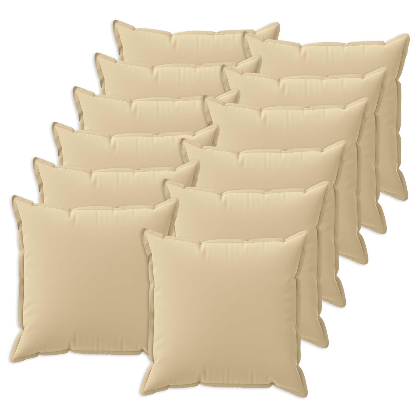 Pudebetræk 12 stk. HOUTEN beige 50 x 50 cm i polyester