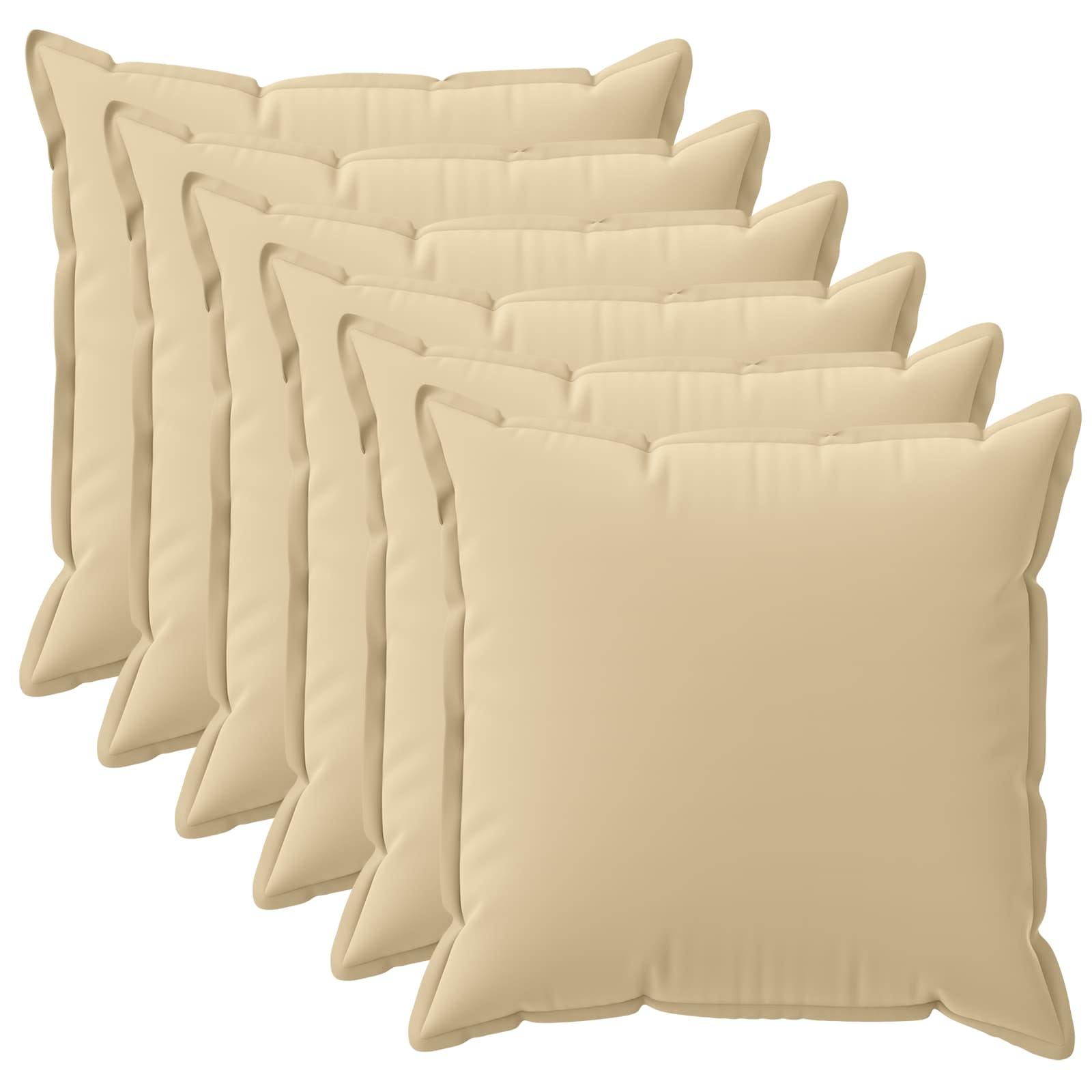 Pudebetræk 6 stk. HOUTEN beige 50 x 50 cm i polyester
