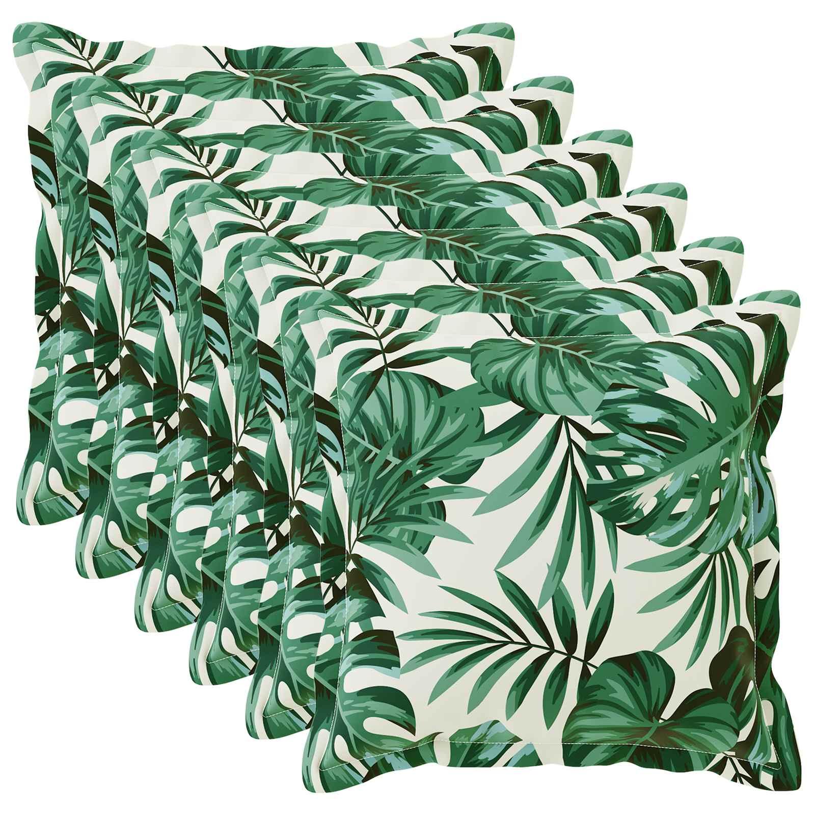 Pudebetræk HOUTEN bladmønster 70 x 70 cm 6 stk. polyester