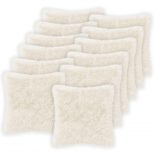 Pudebetræk 12 stk HEERLEN hvid 50 x 50 cm i PV fleece