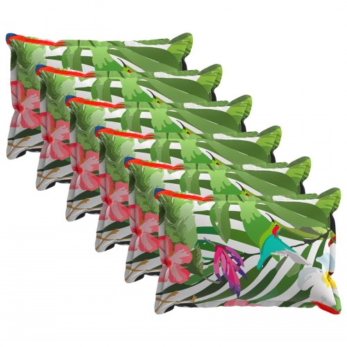 Pudebetræk 6 stk. HOUTEN sort 50 x 80 cm i polyester