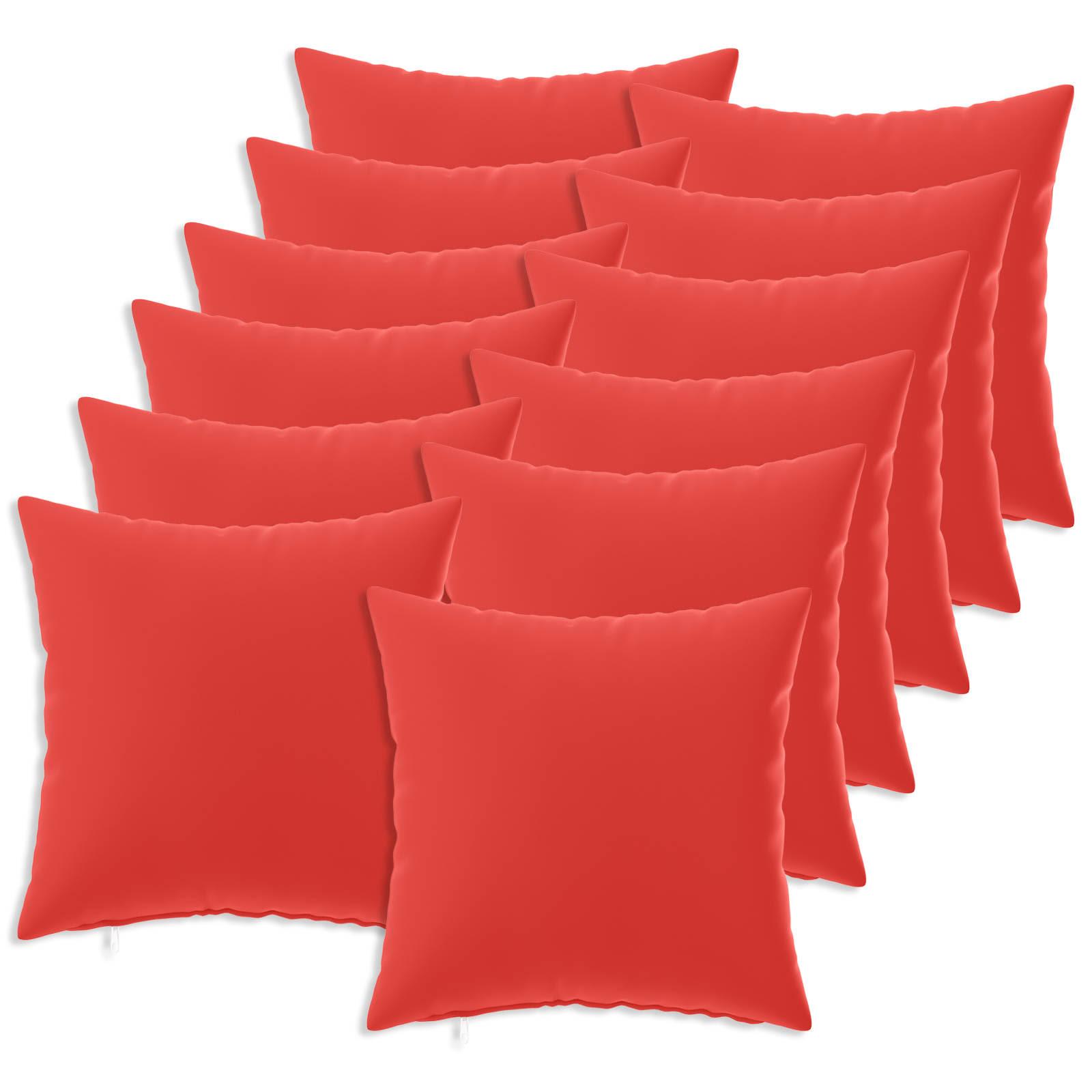 Pudebetræk HEERLEN 12 stk rød 50 x 50 cm i polyester