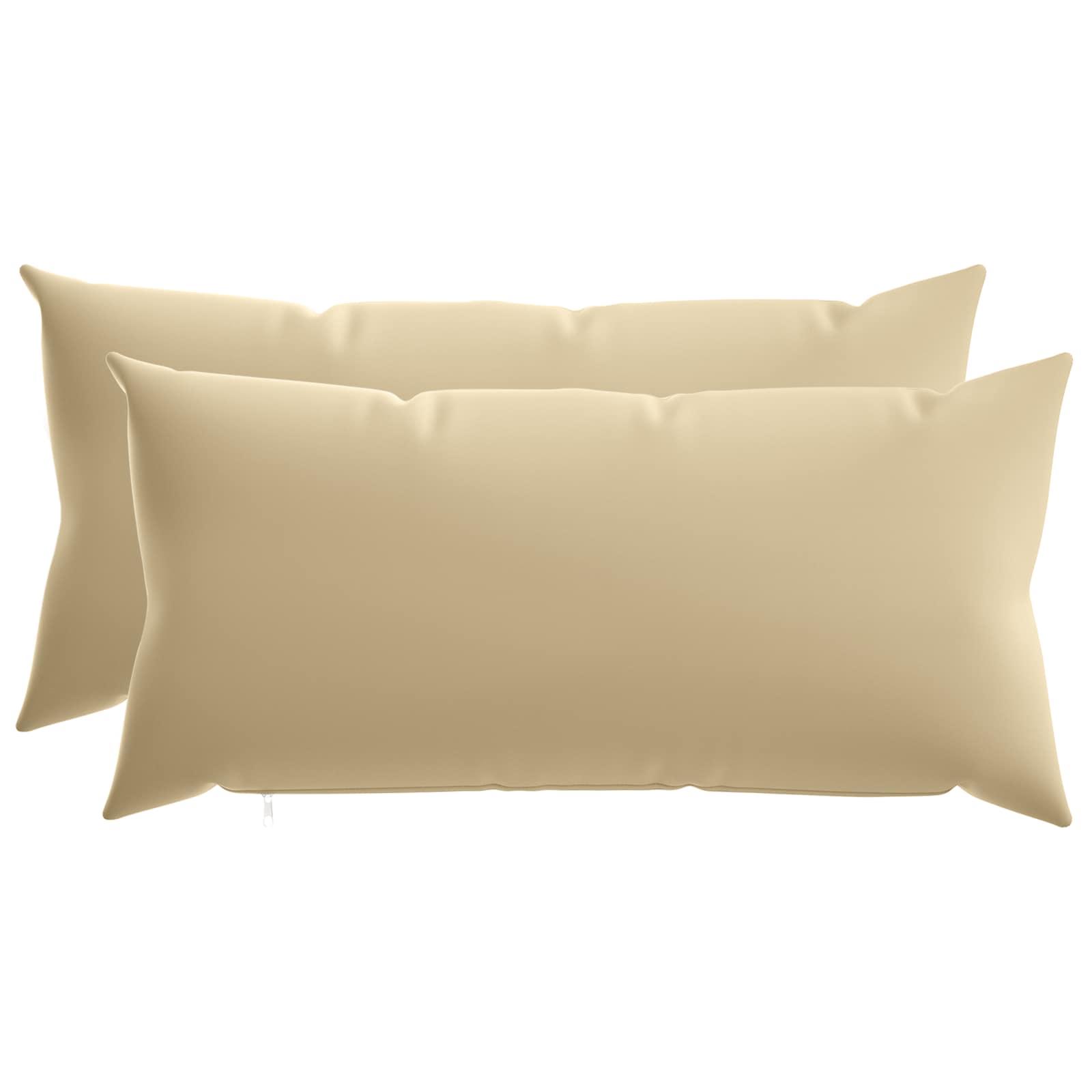 Pudebetræk HEERLEN 2 stk beige 40 x 80 cm i polyester