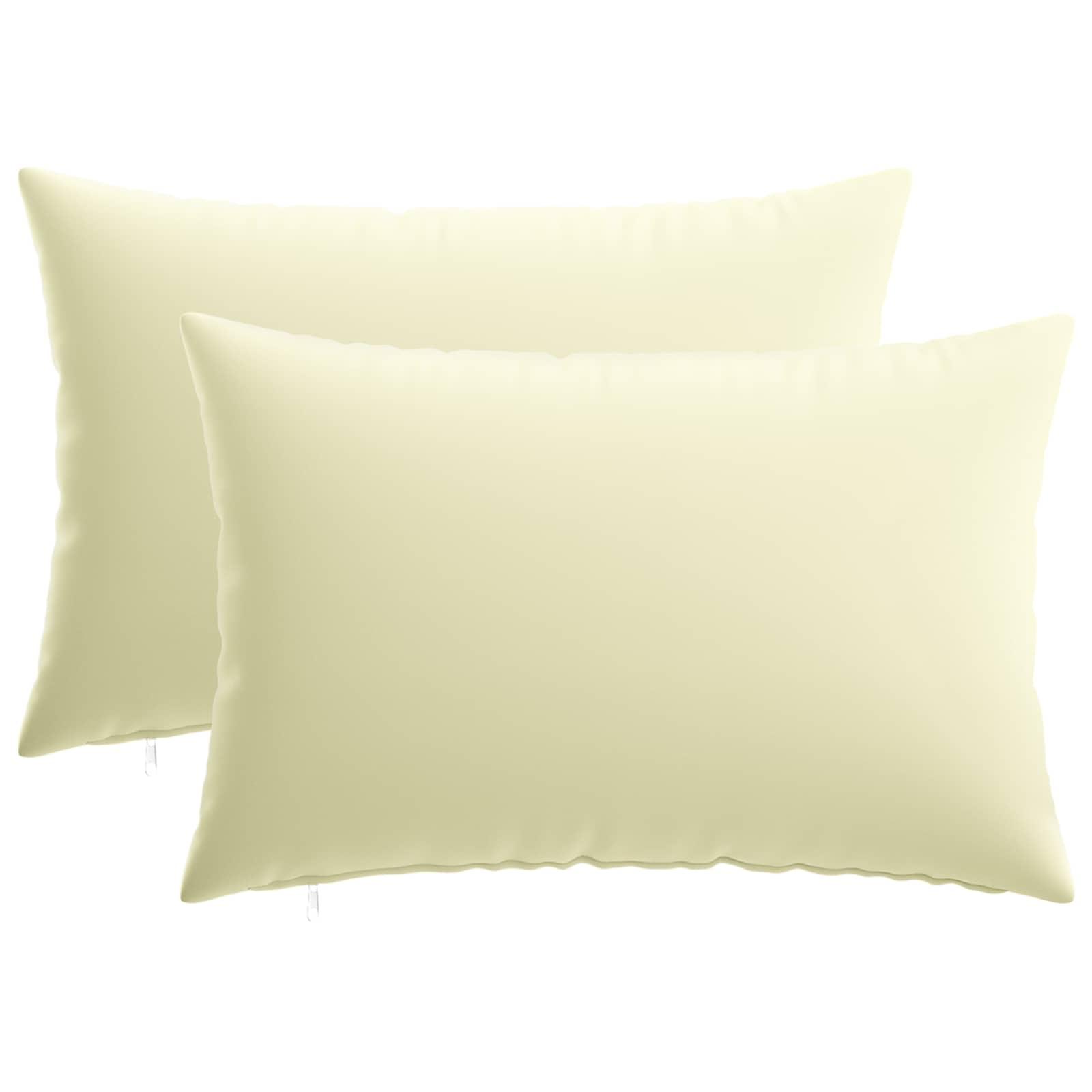 Pudebetræk HEERLEN 2 stk cremefarvet 30 x 50 cm i polyester