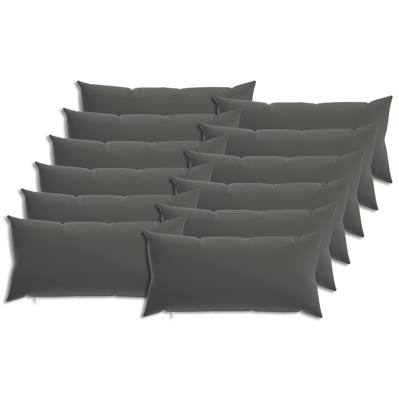 Pudebetræk HEERLEN 12 stk antracit 40 x 80 cm i polyester