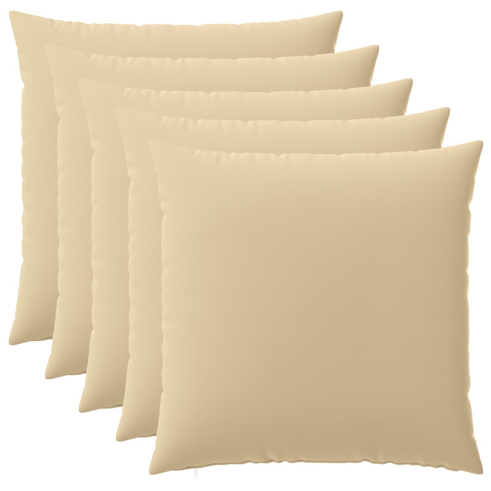 Pudebetræk HEERLEN 6 stk beige 80 x 80 cm