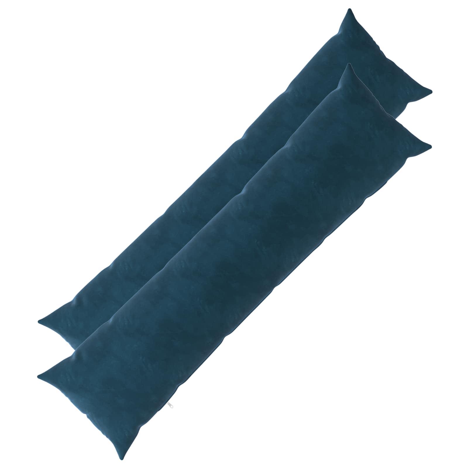Pudebetræk 2 stk HEERLEN blå 40 x 145 cm i fløjl