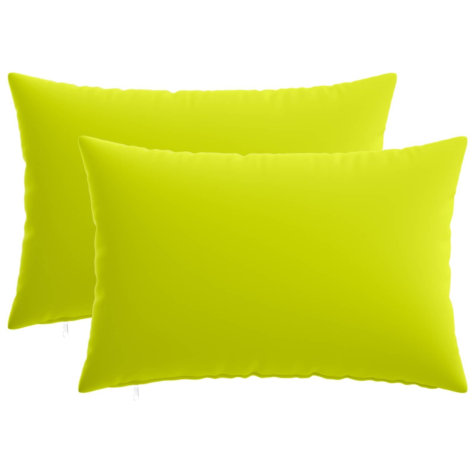 Pudebetræk 2 stk HEERLEN lys grøn 30 x 50 cm i polyester