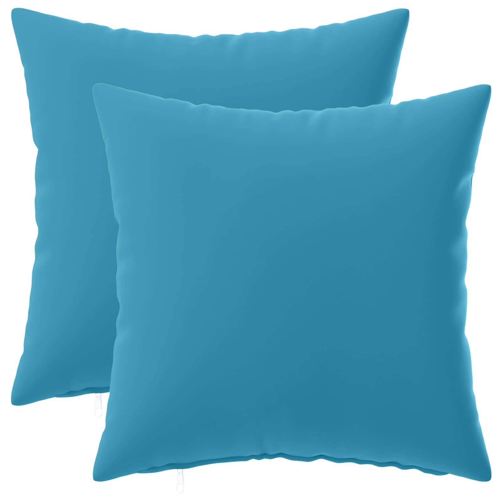 Pudebetræk HEERLEN 2 stk lyseblå 50 x 50 cm i polyester