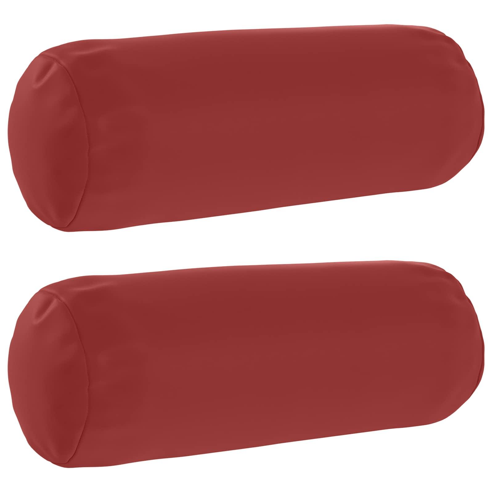 Pudebetræk 2 stk HEERLEN vinrød Ø 15 x 40 cm i polyester