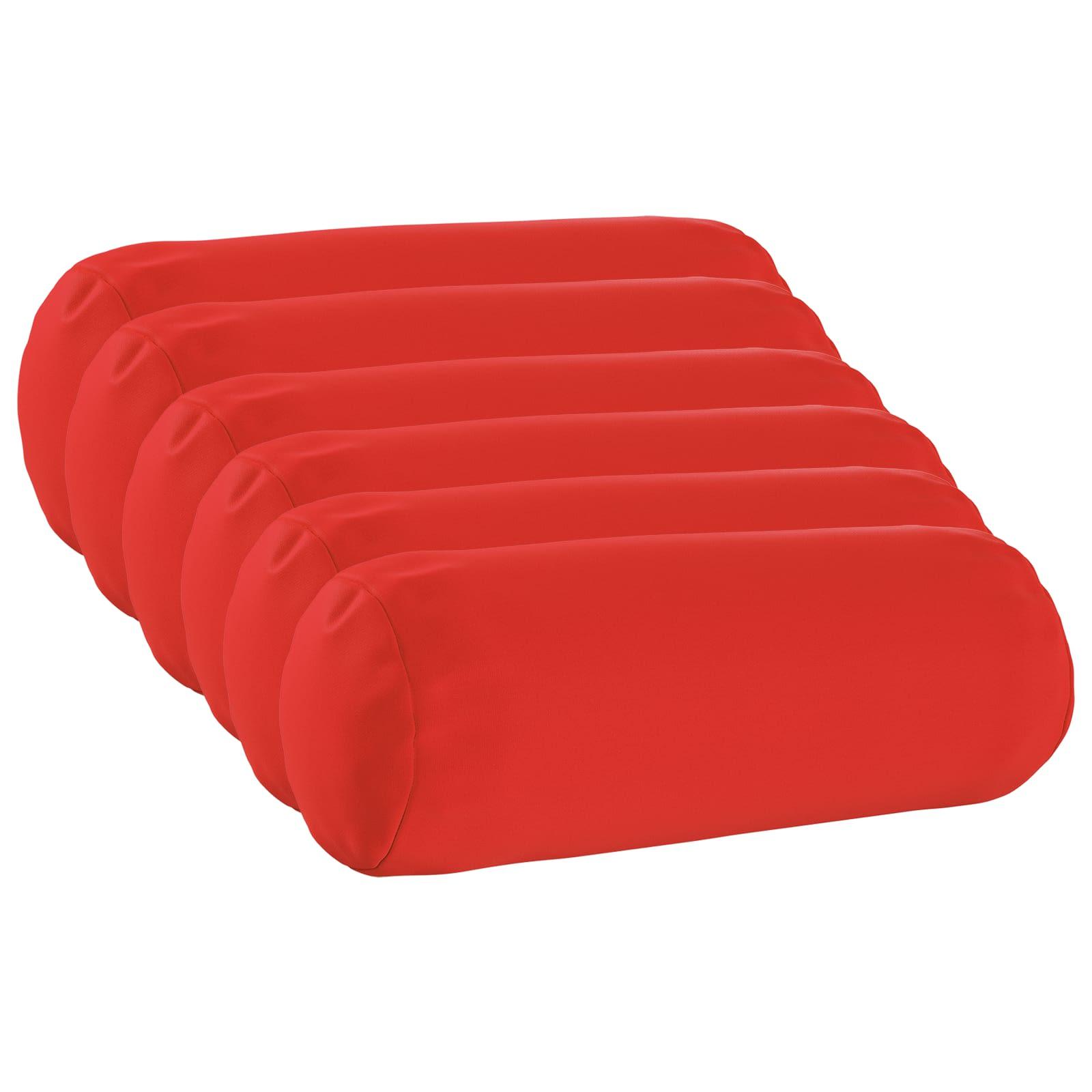 Pudebetræk HEERLEN 6 stk rød Ø 15 x 40 cm polyester