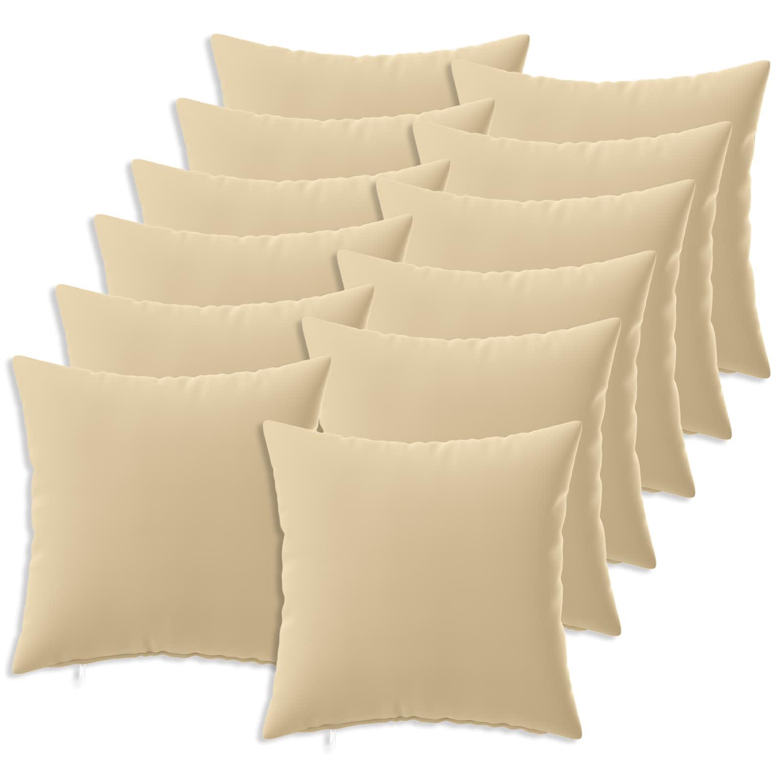Pudebetræk HEERLEN 12 stk beige 50 x 50 cm i polyester