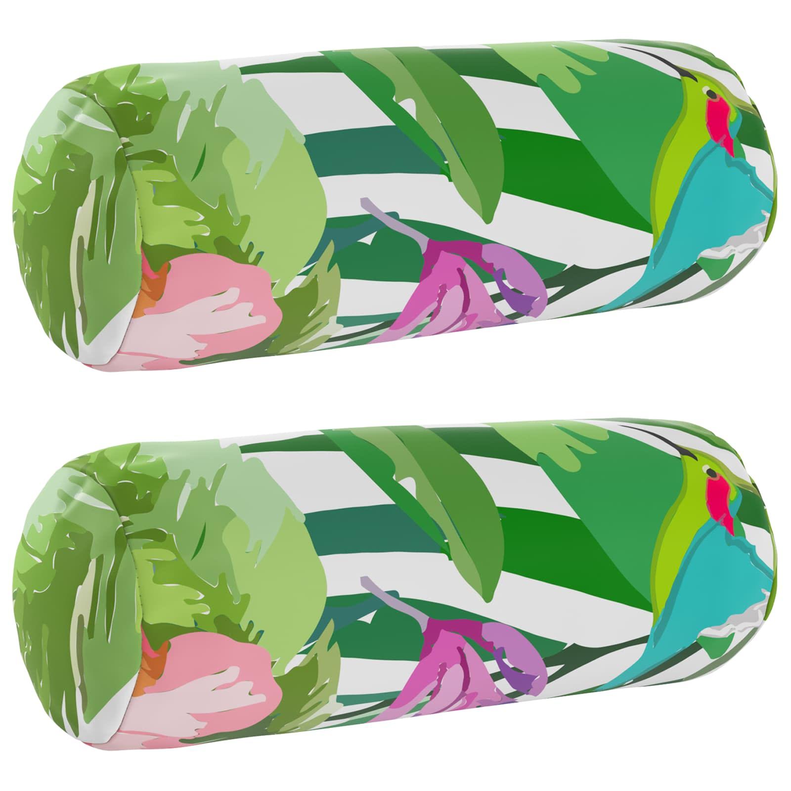 Pudebetræk 2 stk HEERLEN sort Ø 15 x 40 cm i polyester