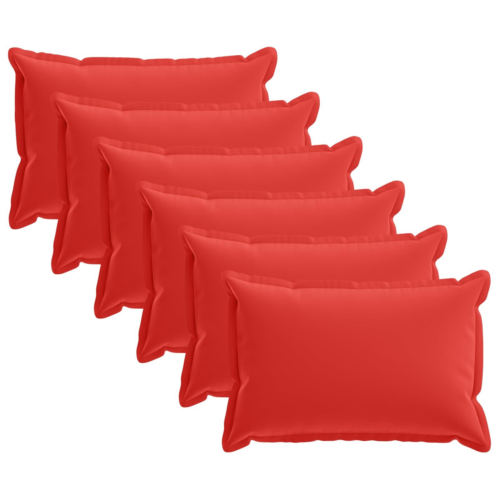 Pudebetræk 6 stk. HOUTEN rød 50 x 75 cm polyester